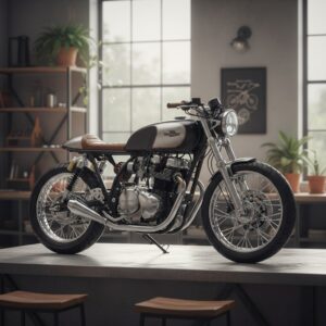 mais mets une moto à la place du café là